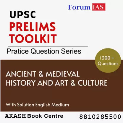 Manufacturer, Exporter, Importer, Supplier, Wholesaler, Retailer, Trader of Forum IAS UPSC Prelims Toolkit Pratice Question Series 1300+ Questions Ancient ,Medieval History & Art & Culture With Solution English Medium Civil Service Preparation Photocopy 2024 in New Delhi, Delhi, India.