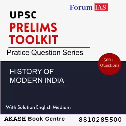 Manufacturer, Exporter, Importer, Supplier, Wholesaler, Retailer, Trader of Forum IAS UPSC Prelims Toolkit Pratice Question Series 1300+ Questions History Of Modern INDIA With Solution English Medium Civil Service Preparation Photocopy 2024 in New Delhi, Delhi, India.