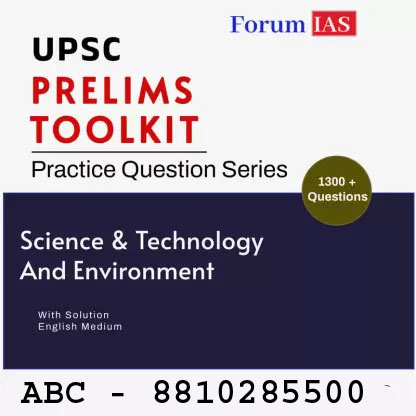 Manufacturer, Exporter, Importer, Supplier, Wholesaler, Retailer, Trader of Forum IAS UPSC Prelims Toolkit Pratice Question Series 1300+ Questions Science & Technology And Environment With Solution English Medium Civil Service Preparation Photocopy 2024 in New Delhi, Delhi, India.