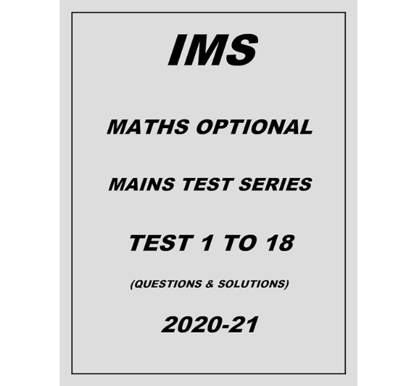 Manufacturer, Exporter, Importer, Supplier, Wholesaler, Retailer, Trader of Ims Maths Optional Mains Test Series 01 To 18 By K. Venkanna Sir English Medium 2021 in New Delhi, Delhi, India.