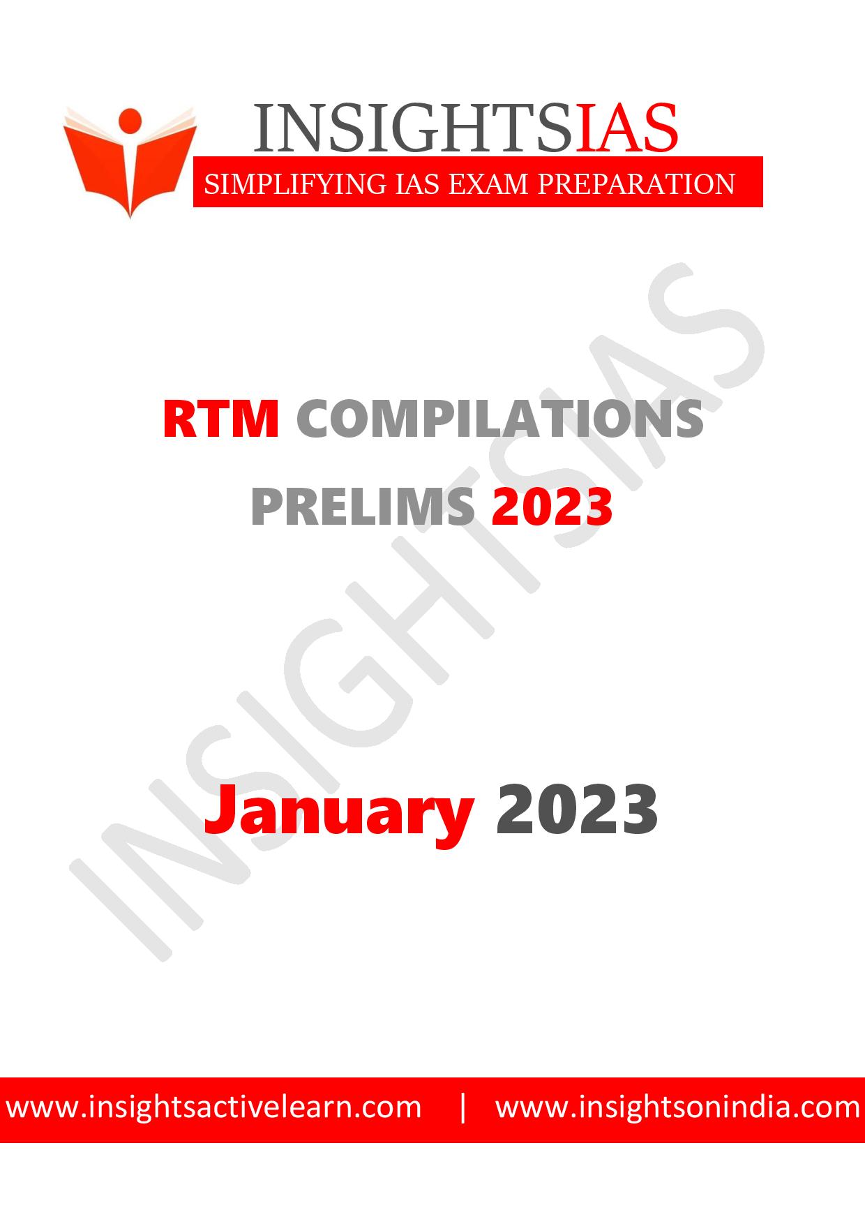 Manufacturer, Exporter, Importer, Supplier, Wholesaler, Retailer, Trader of Insight'IAS RTM COMPILATIONS PRELIMS 2023 January 2023 English Medium (Black & White) in New Delhi, Delhi, India.