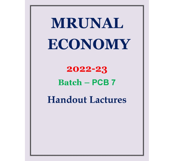 Manufacturer, Exporter, Importer, Supplier, Wholesaler, Retailer, Trader of Mrunal Ias Economy Batch Pcb-07 Printed Notes Part-I+II English Medium 2023 (With Spiral)  Booklet 2 in New Delhi, Delhi, India.