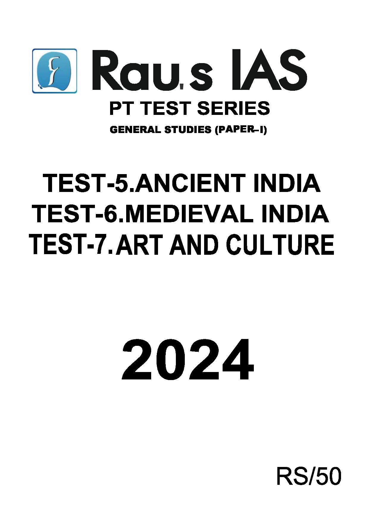 Manufacturer, Exporter, Importer, Supplier, Wholesaler, Retailer, Trader of RAU,S IAS PRELIMS TEST SERIES GENERAL STUDIES (PAPER-1) 2024 Test-5. Ancimnt India Test-6. Medieval india Test-7.Art and Culture English Medium (Black & White) in New Delhi, Delhi, India.