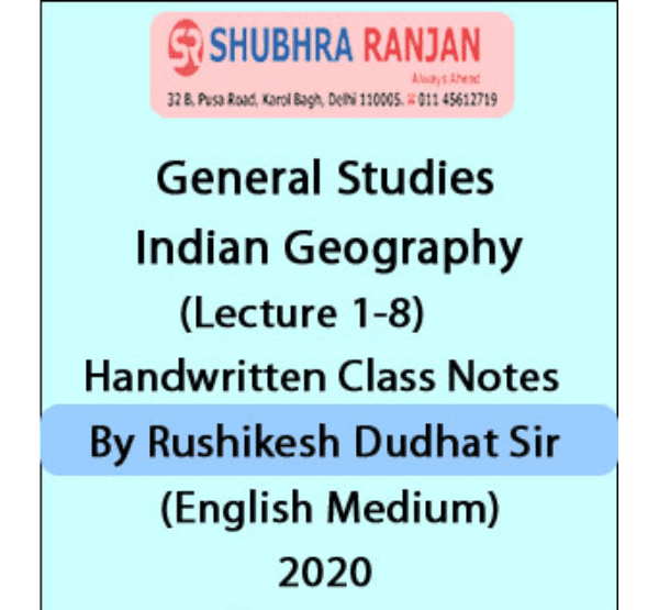Manufacturer, Exporter, Importer, Supplier, Wholesaler, Retailer, Trader of Shubhra Ranjan Indian Geography By Rushikesh Dudhat Sir General Studies (Lecture 1-8) Class Notes 2020 English Medium in New Delhi, Delhi, India.