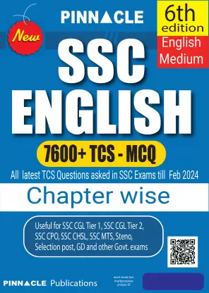 Manufacturer, Exporter, Importer, Supplier, Wholesaler, Retailer, Trader of SSC English 7600+ TCS MCQ Chapter -Wise | all latest TCS questions asked in SSC exam till feb 2024 | 6th edition  (Paperback, Pinnacle Publications) in New Delhi, Delhi, India.
