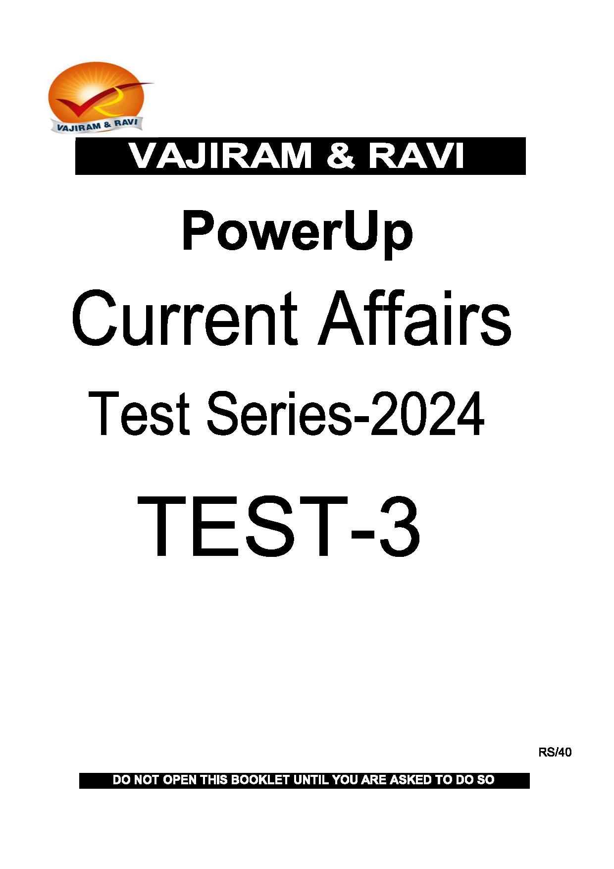 Manufacturer, Exporter, Importer, Supplier, Wholesaler, Retailer, Trader of VAJIRAM & RAVI CURRENT AFFAIRS (PT) TEST 2024  TEST – 3 in New Delhi, Delhi, India.