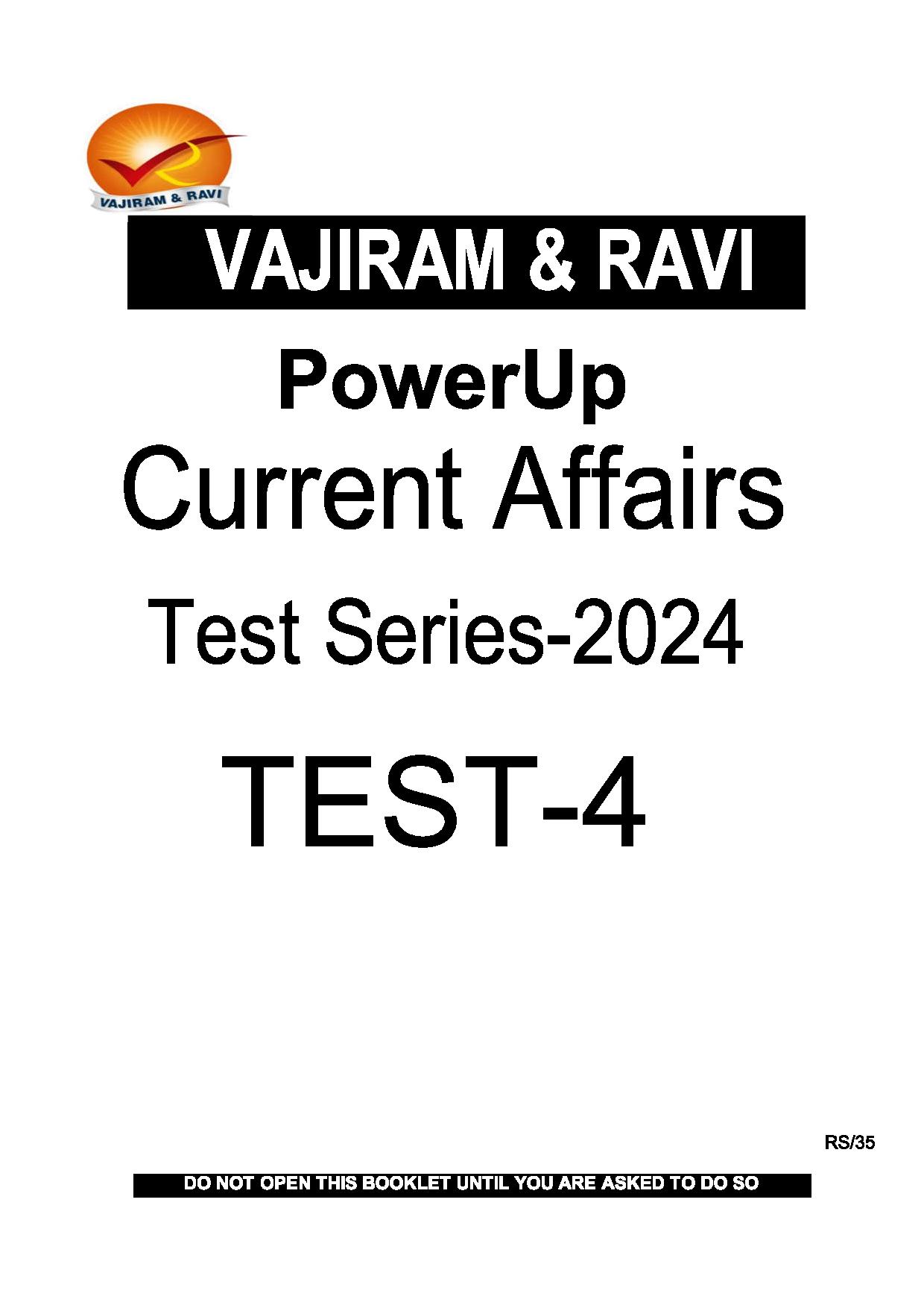 Manufacturer, Exporter, Importer, Supplier, Wholesaler, Retailer, Trader of VAJIRAM & RAVI CURRENT AFFAIRS (PT) TEST 2024  TEST – 4 in New Delhi, Delhi, India.