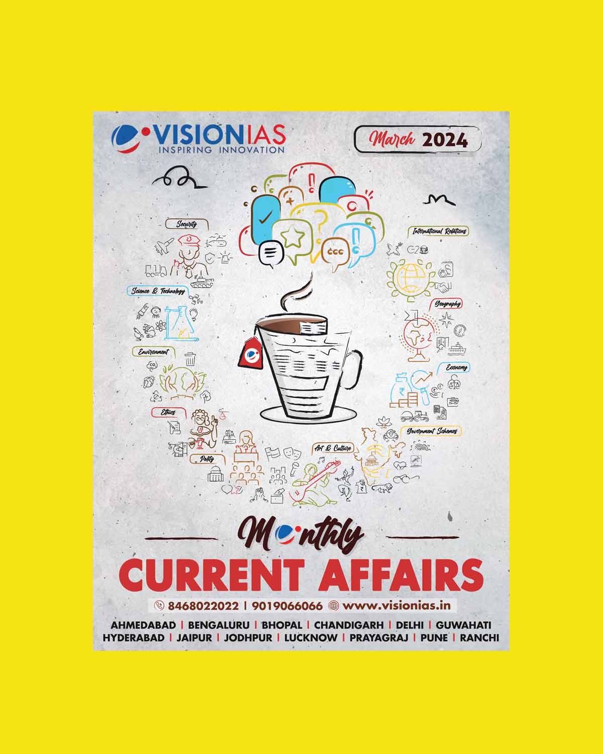Manufacturer, Exporter, Importer, Supplier, Wholesaler, Retailer, Trader of VISION IAS CURRENT AFFAIRS MARCH 2024 FINAL {ENGLISH} {BLACK AND WHITE} in New Delhi, Delhi, India.