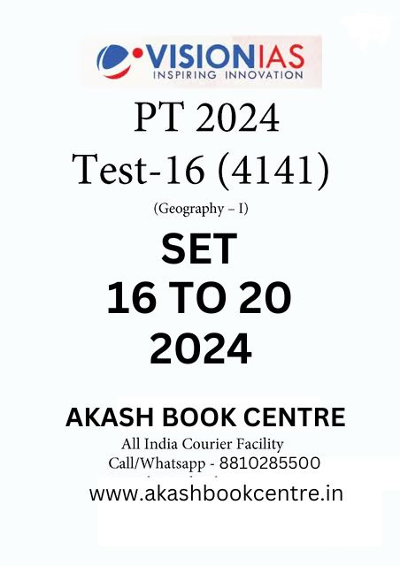 Manufacturer, Exporter, Importer, Supplier, Wholesaler, Retailer, Trader of Vision IAS PT Test Series 2024 - Test 16 (4141) to 20 (4145) - [FULL LENGTH SET] in New Delhi, Delhi, India.