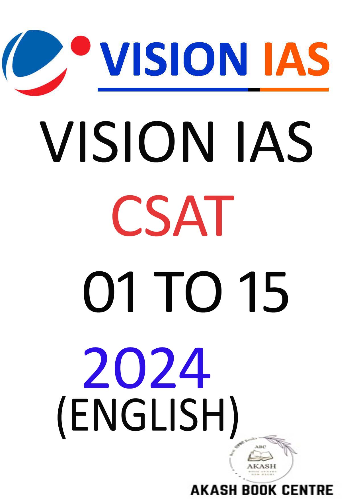 Manufacturer, Exporter, Importer, Supplier, Wholesaler, Retailer, Trader of VISIONIAS CSAT TEST-1 Se 17Combo Set 2024 English Medium (Black & White) in New Delhi, Delhi, India.